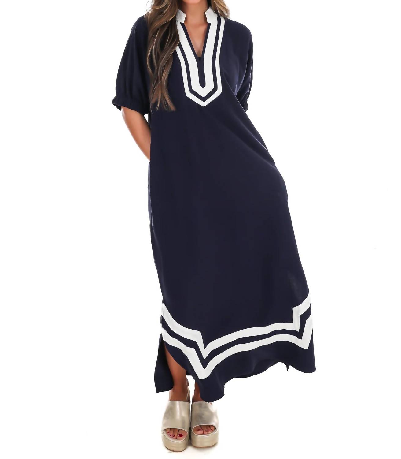 Entro - Women's In The Best Way Contrast Midi Dress