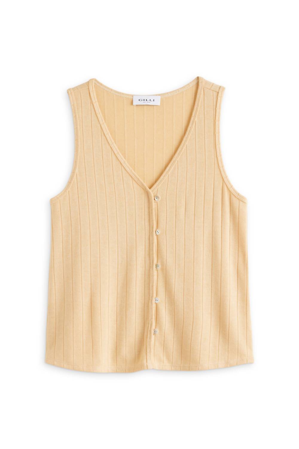 Gilli - Women's Iris Fitted Button Front Textured Knit Tank