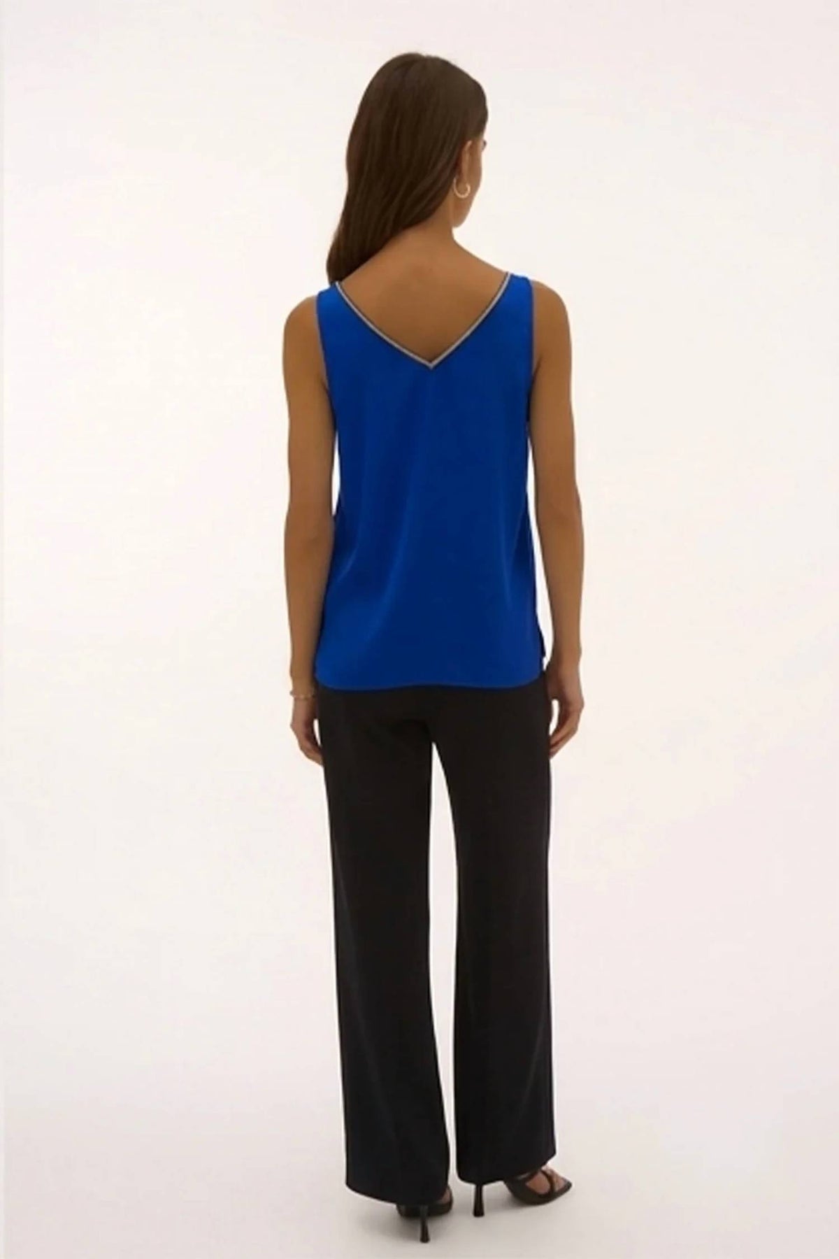Joseph Ribkoff - Satin Sleeveless Top With Rhinestone