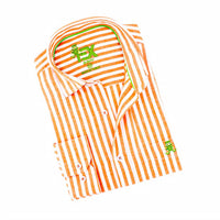 Eight X - Men's Stanford Stripe Frog Linen Shirt