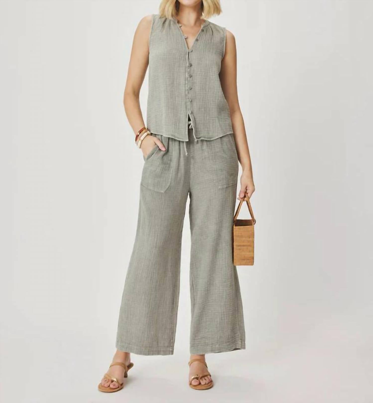 Splendid - Ava Gauze Wide Leg Pants
