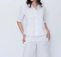 Blueberry - Cropped Camp Shirt