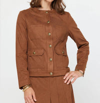 Current Air - Harper Faux Suede Utility Jacket
