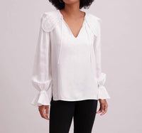 Anne Fontaine - Oihan Embroidered Overlay Collar Blouse