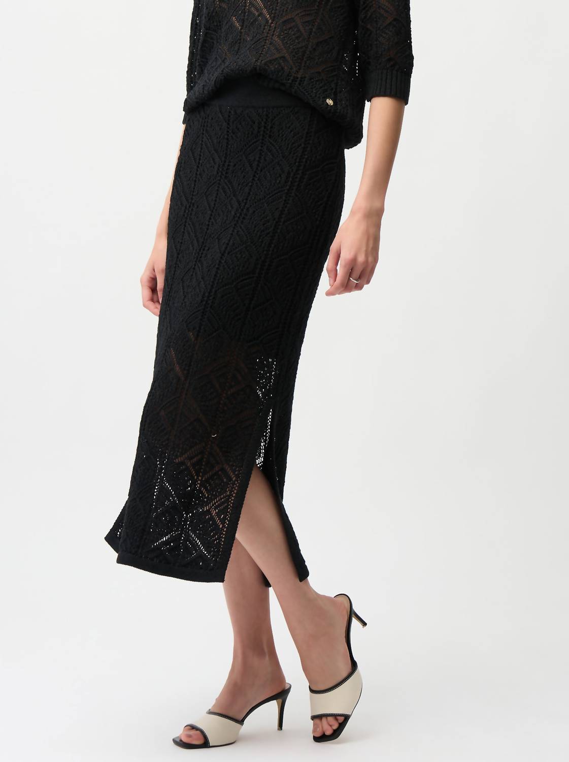 Joseph Ribkoff - Open Stitch Pencil Skirt