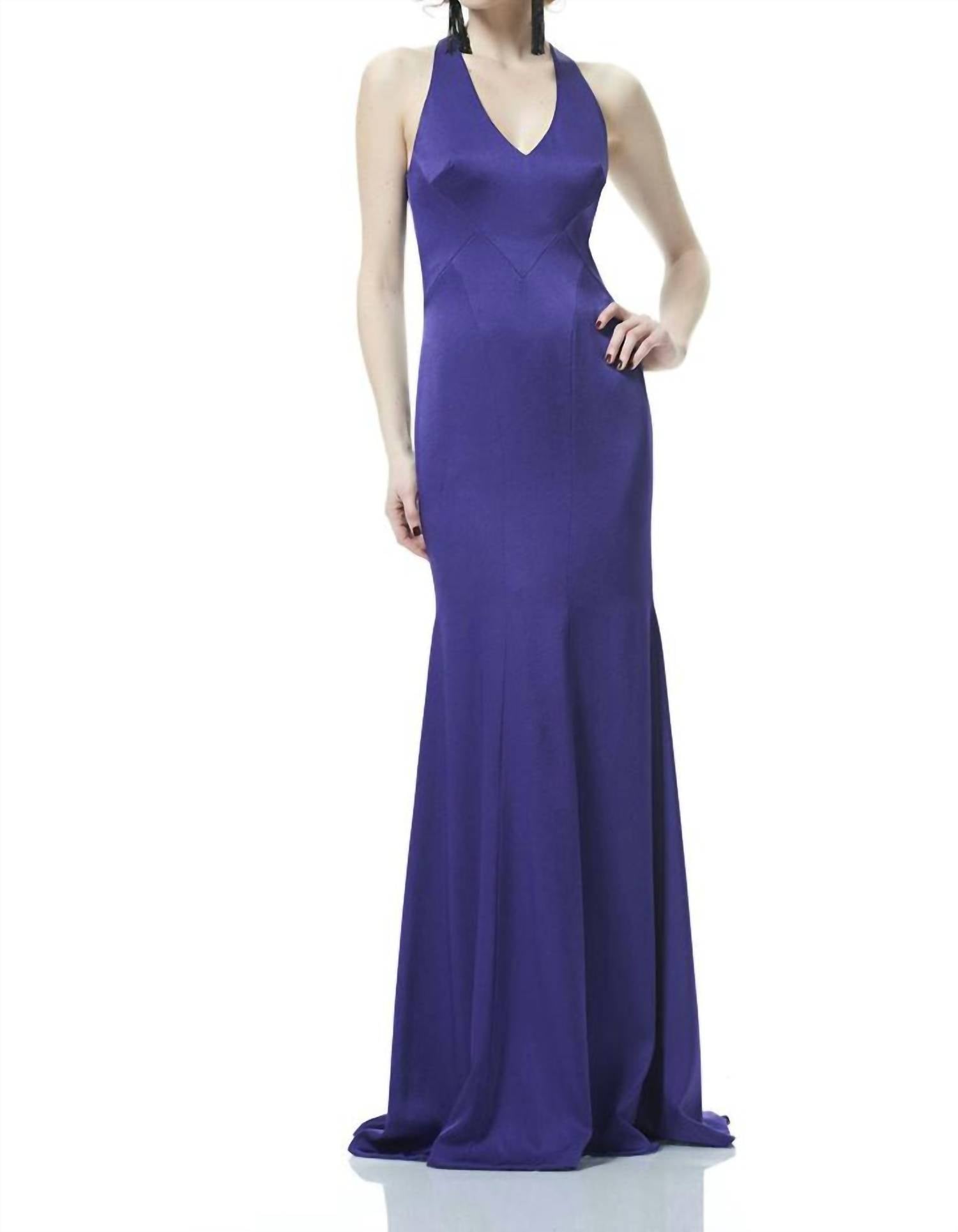 Theia - Satin Crepe Trumpet Gown