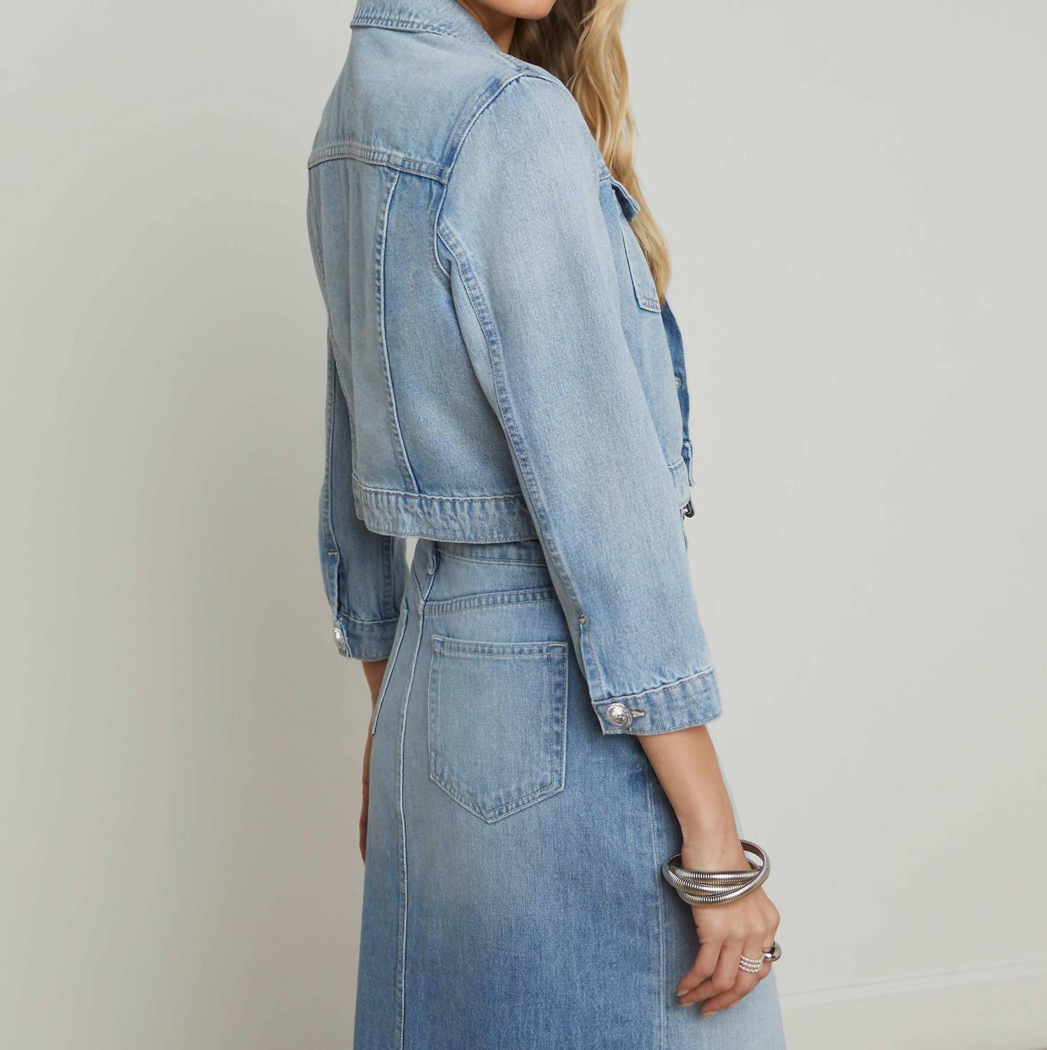 L'Agence - Koda Cropped Denim Jacket