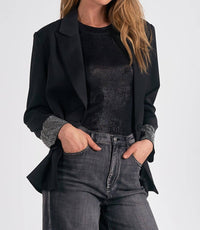 Elan - JACKET WITH RHINESTONE SLEEVE DETAIL