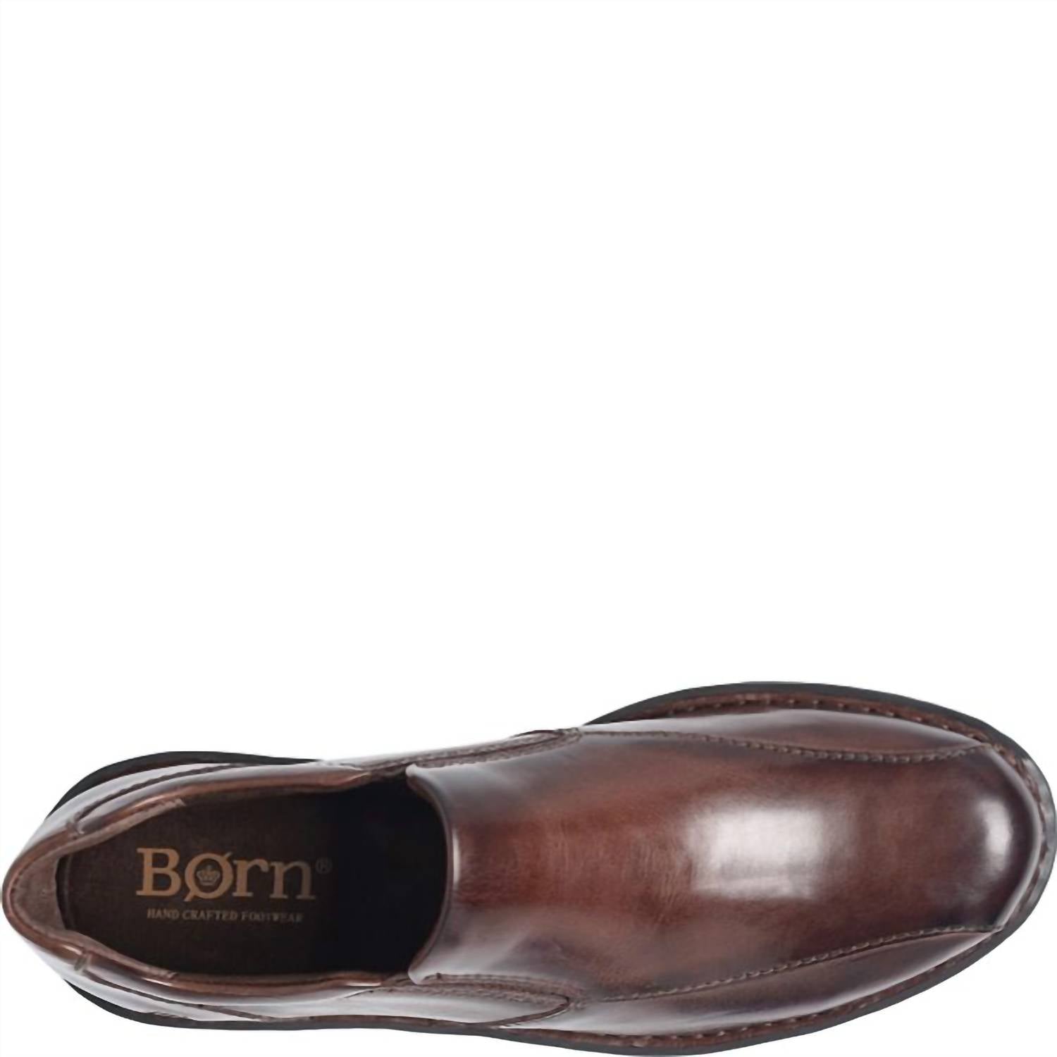 Born Men's Laken Slip On in brown bark - men's loafer - view 5