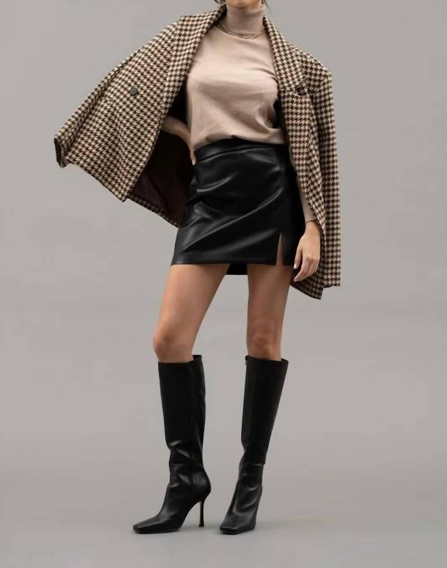 Blu Pepper - SOLID HIGH TURTLE NECK LONG SLEEVE KNIT TOP