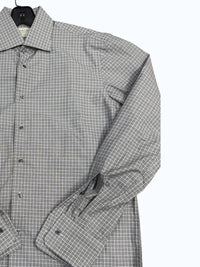 Hagen Men's Button Down Shirt in silver - men's shirt - detail view