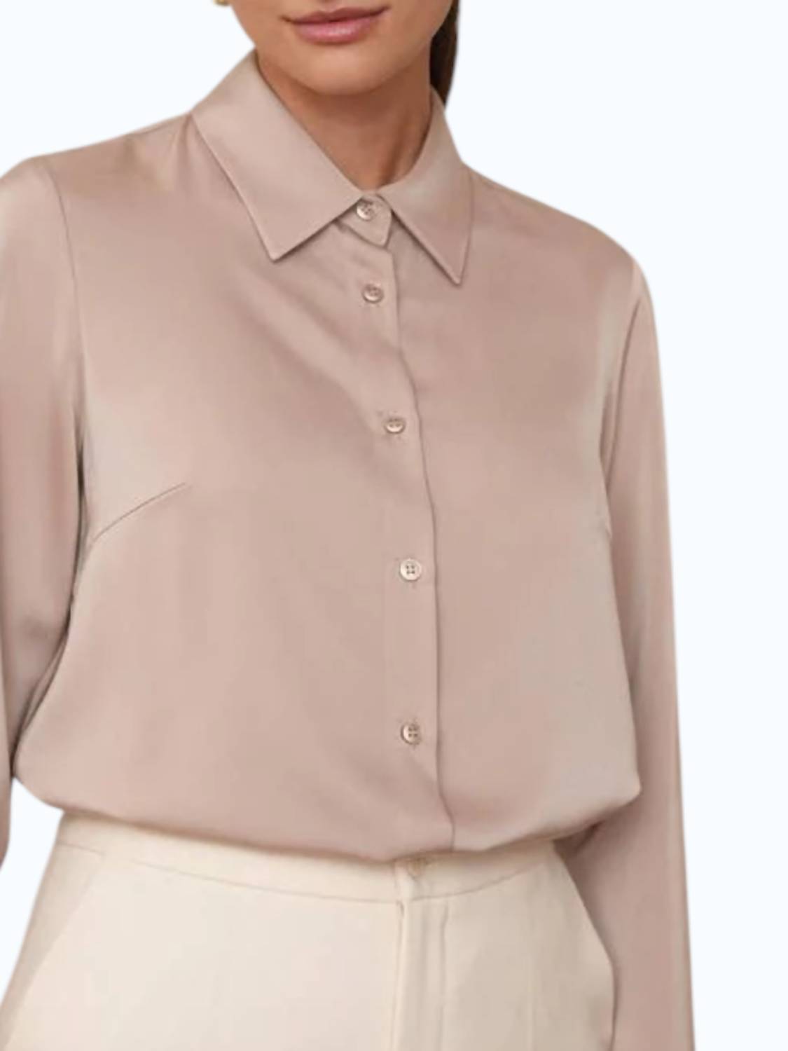 Attentif - Classic Collared Satin Shirt