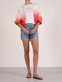 ELAN Loose Fit Cardigan Top in ombre - women's cardigan