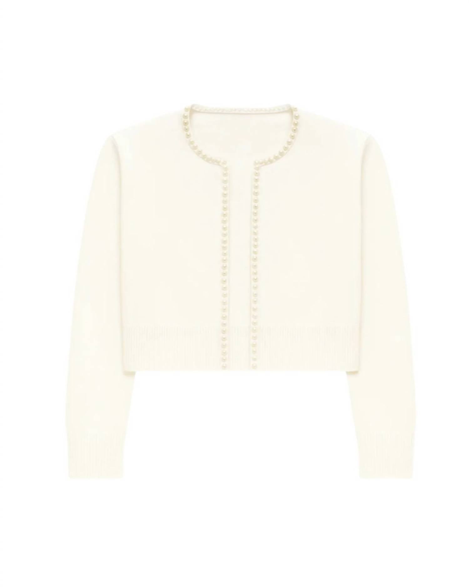 Katie J Nyc - Kitty Pearl Trim Cardigan