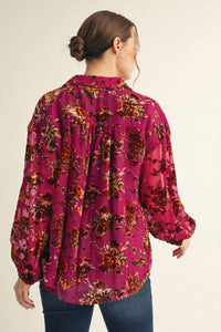 American Poet - Women's Velvet Jacquard Shirt