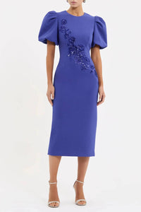 Rebecca Vallance - Evolet Puff Sleeve Midi Dress