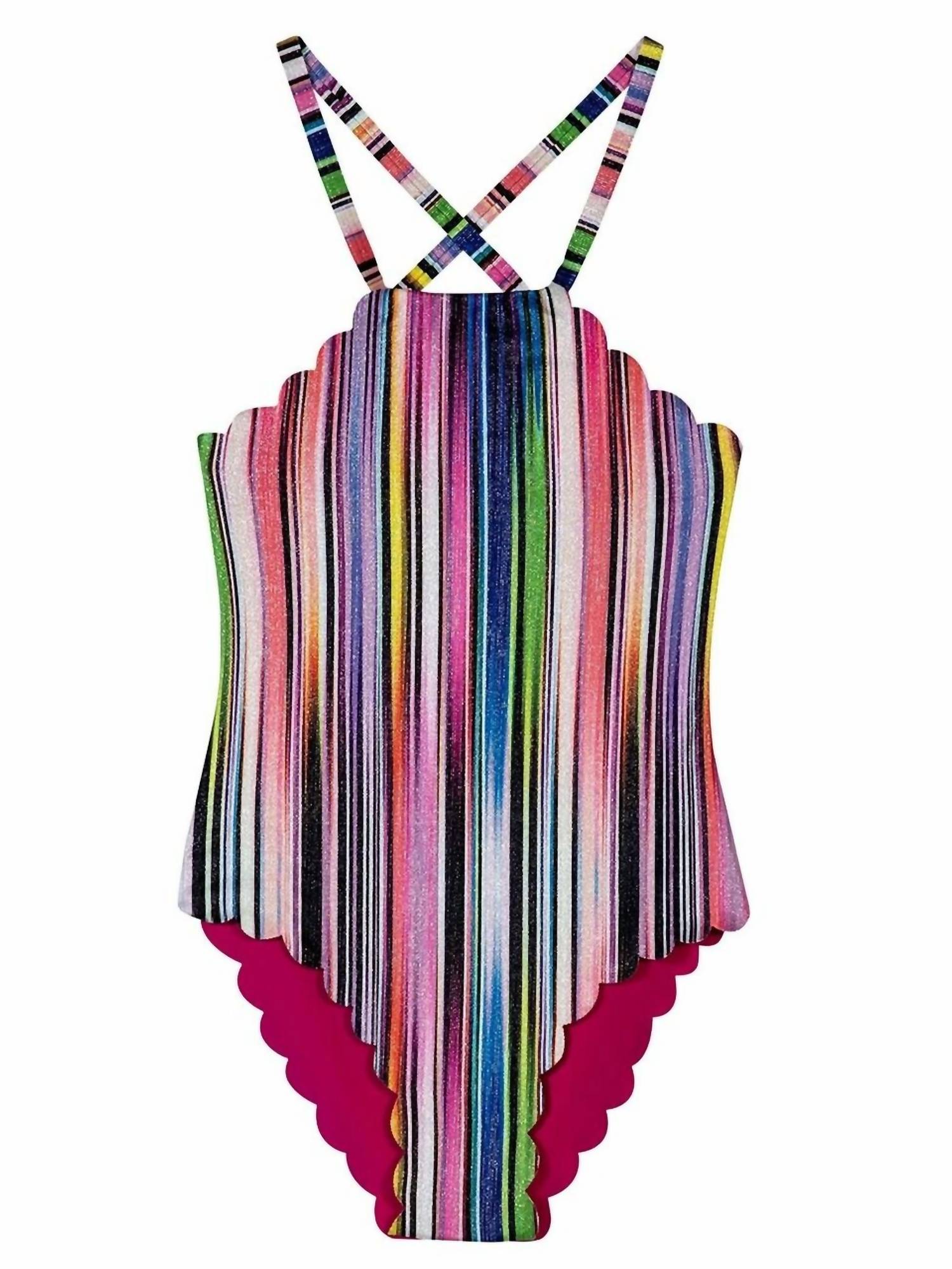 Pily Q - Girls Reversible Seamless High Neck One Piece Swimsuit