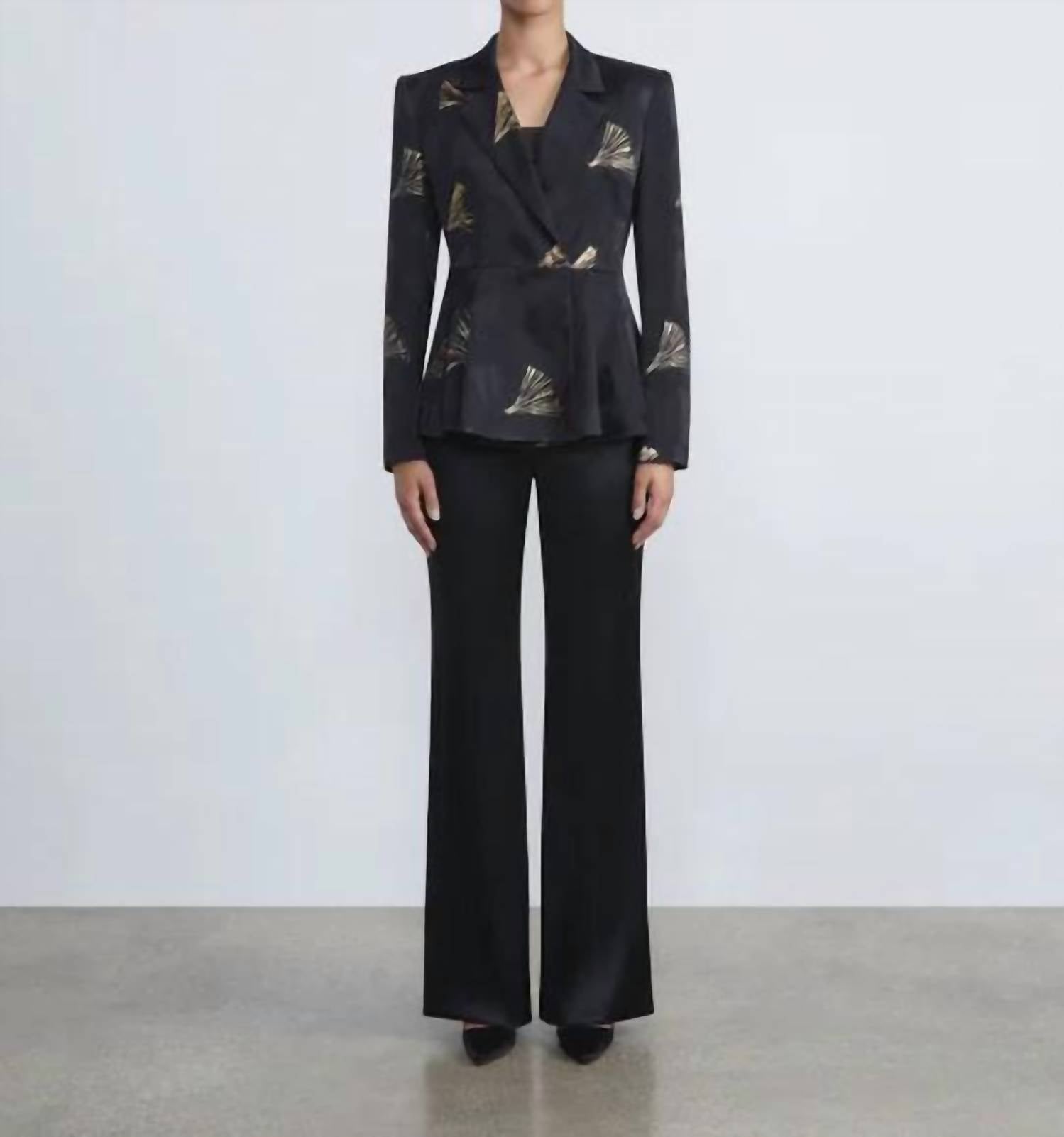 Lafayette 148 - Satin Gates Side Zip Flared Pants