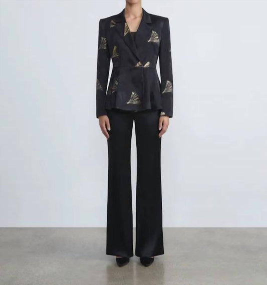 Lafayette 148 - Satin Gates Side Zip Flared Pants