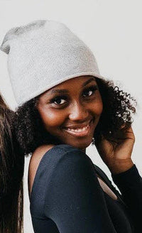 Pretty Simple - Rolled Edge Cashmere Blend Beanie Hat