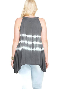 She + Sky - Sleeveless Tie Dye Tank