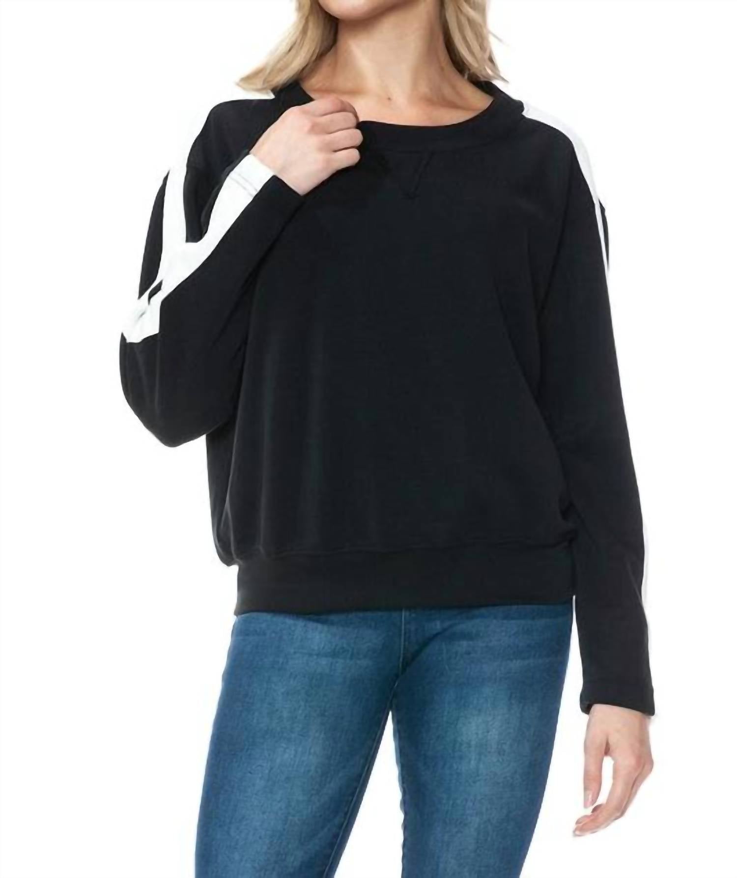 ariella Crewneck Long Sleeve Top in black - women's long sleeve top - view 5
