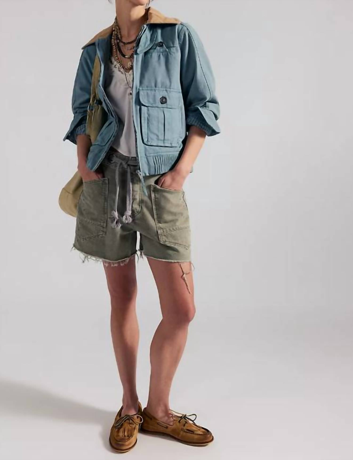 Free People - Moxie Denim Barrel Shorts