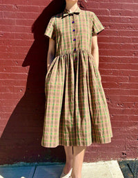 Rose Velvet - Hope Cotton Plaid Dress
