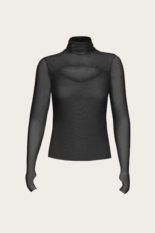 DAWN POWER MESH TURTLENECK TOP