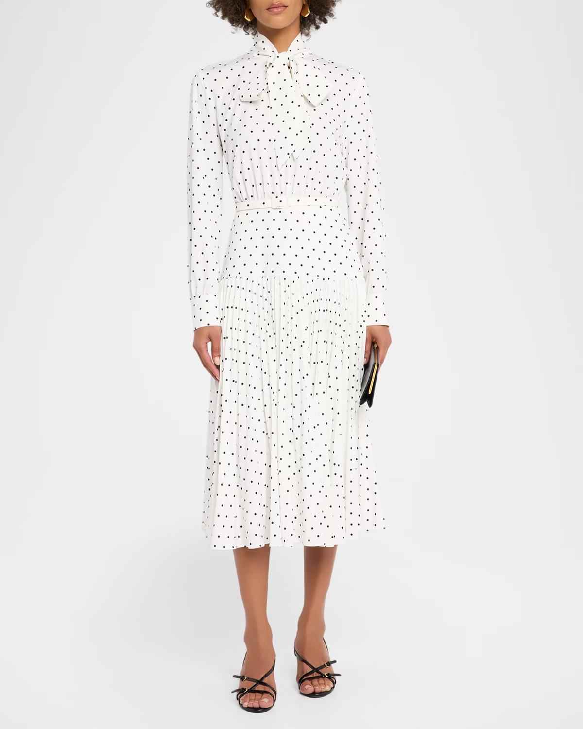 Milly - Women's Kennedy Polka Dot Midi Dress