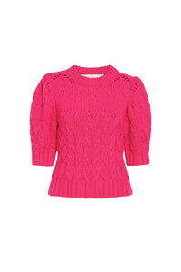 Marie Oliver Vayda Top in party pink - women's long sleeve top - alternate view