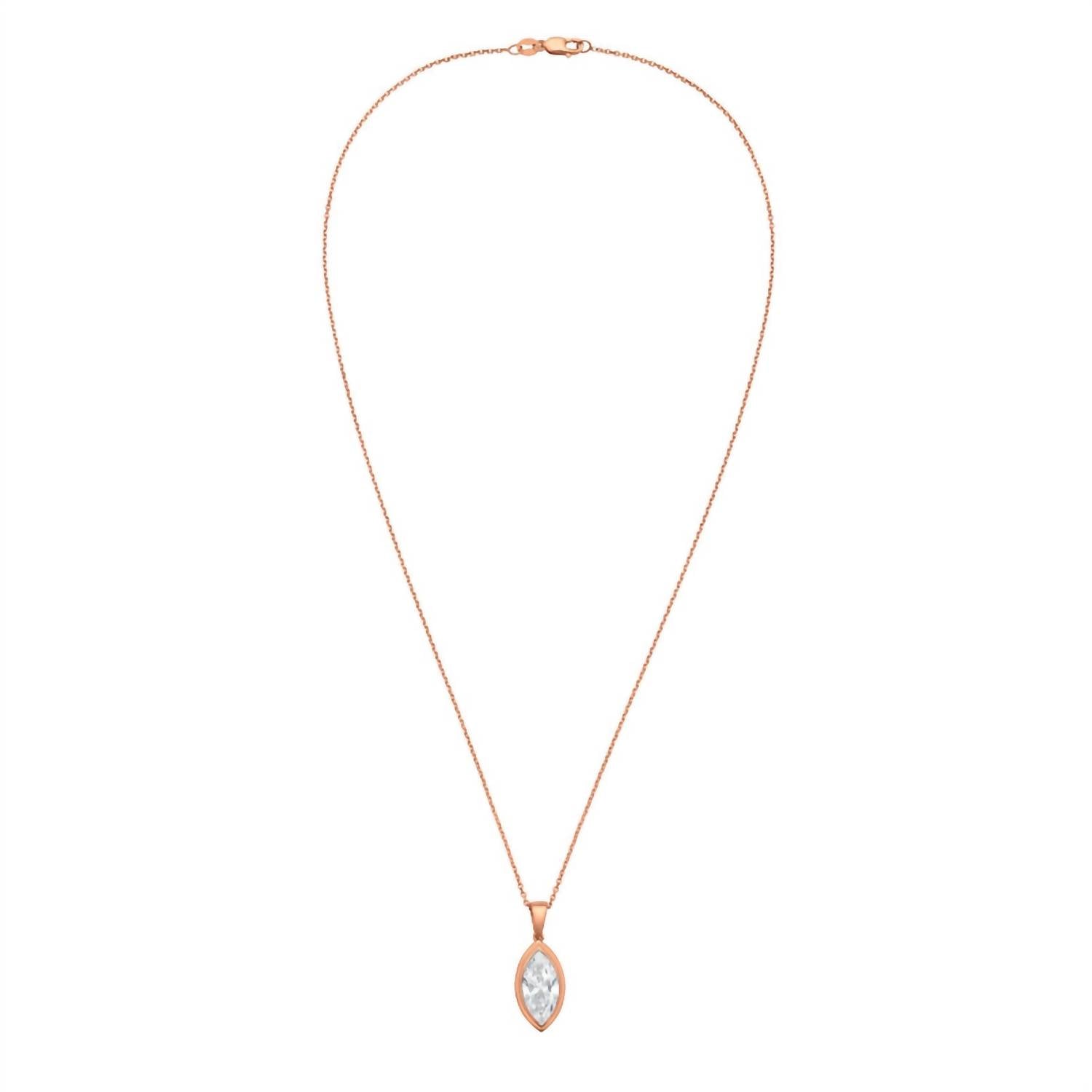Diana M Jewels - Women's Marquise Lab-grown Diamond Pendant Necklace (5.00 Ct) - Statement