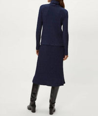 Michael Stars Shania Midi Skirt in blue - women's skirt - detail view