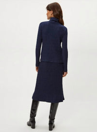 Michael Stars Shania Midi Skirt in blue - women's skirt - alternate view
