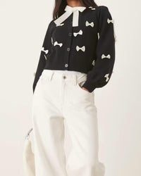 Never Fully Dressed - SOPHIA BOW CARDIGAN