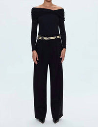 PISTOLA Eden Pleated Barrel Trouser in night out - women's pants