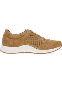 dansko Women's Catie Suede Sneakers in tan suede 1 - women's sneaker - detail view