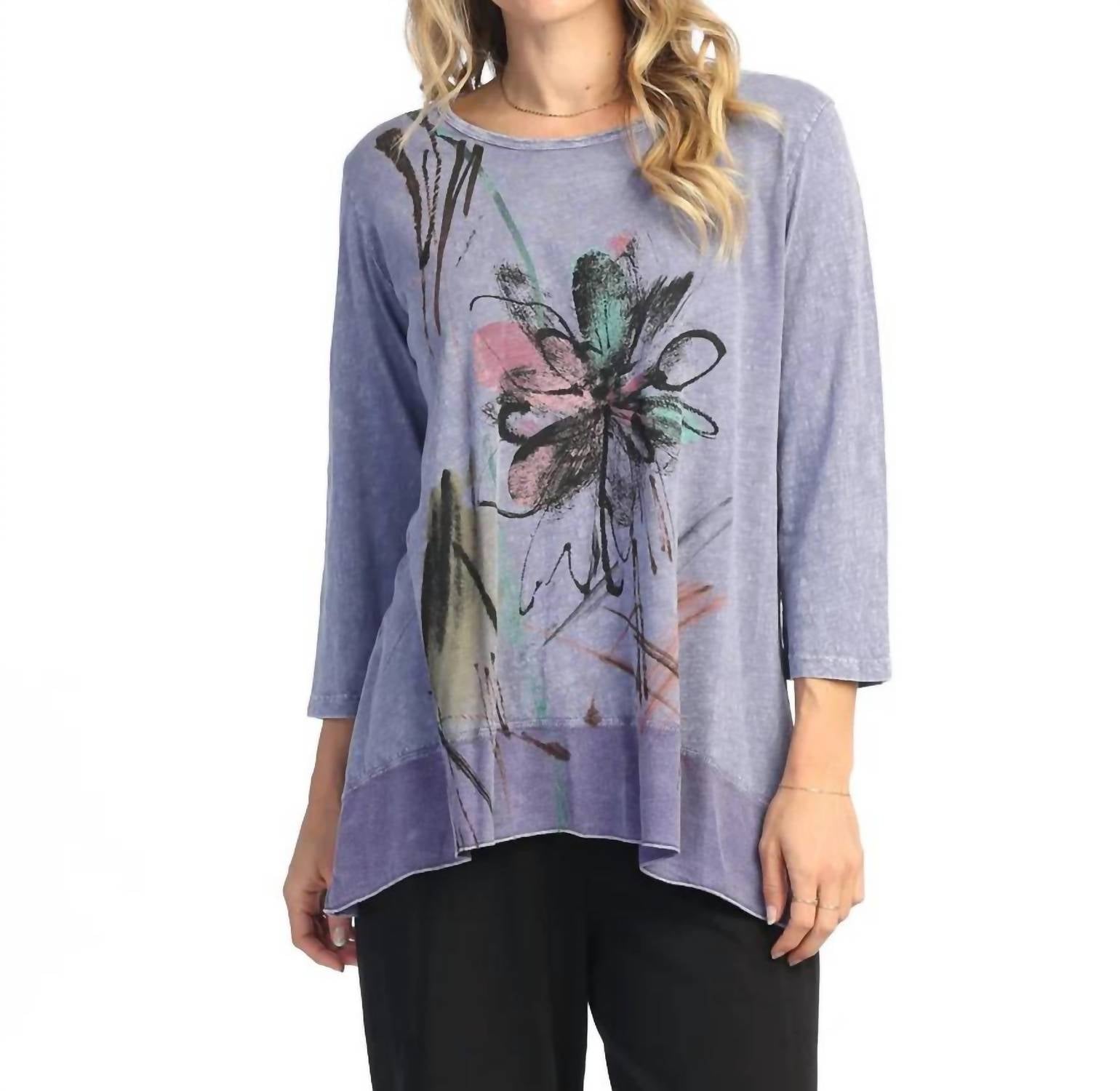 Jess & Jane - Field Notes Mineral Washed Cotton Georgette Contrast Top