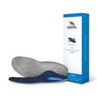 Aetrex Men's Speed Posted Orthotics Insole in navy grey - men's sneaker