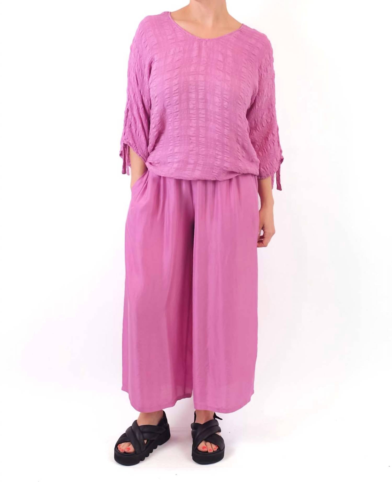 Grizas - Silk Wide Leg Pants