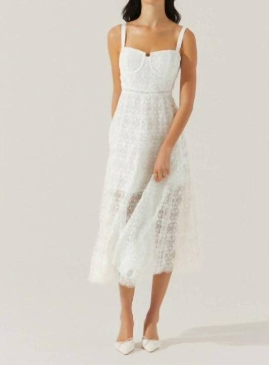 Astr - Women's Tenna Lace Bustier Midi Dress