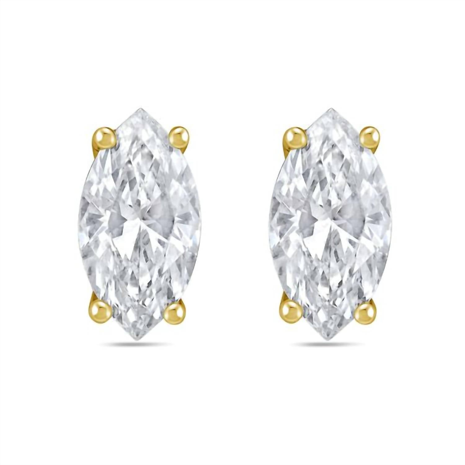 Diana M Jewels - 1.00 Ct Lab Grown Diamond Marquise Studs Earrings