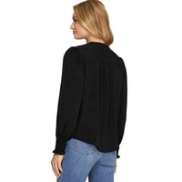 She + Sky - Millie Long Sleeve Front Pleats Top