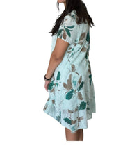 TEMPO PARIS V-neck Short Sleeve Dress in mint - women's dress - view 4