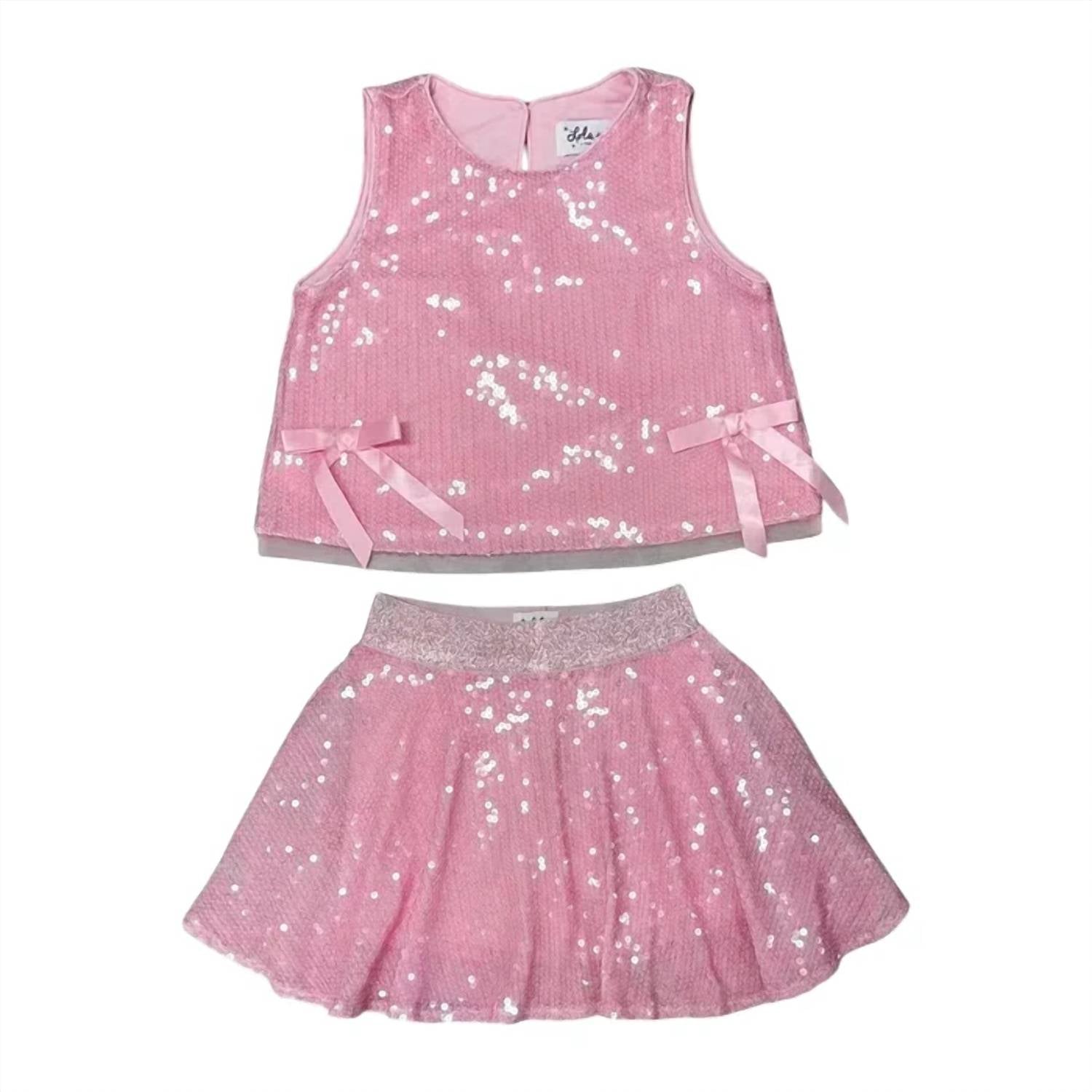 Lola + The Boys - Girl's Sequin Bow Set