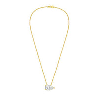 Diana M Jewels - Women's Pear Shape East West Diamond Pendant (4.00 Ct)
