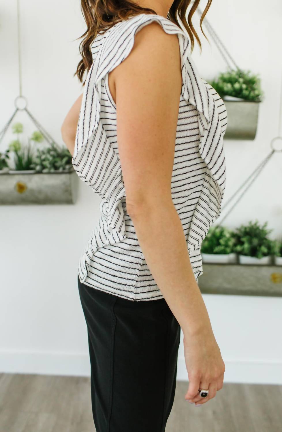 Side Gig Ruffle Top