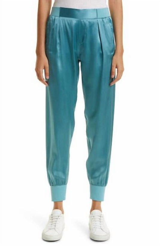 Atm - Women's PLeated Front Silk Jogger Pants