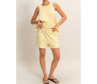 HYFVE Sleeveless Top & Shorts Set in butter yellow - women's sleepwear