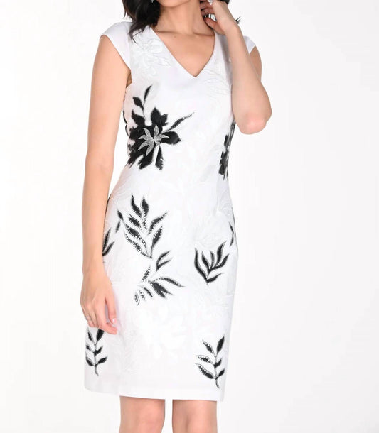 Frank Lyman - Floral Embroidered Dress